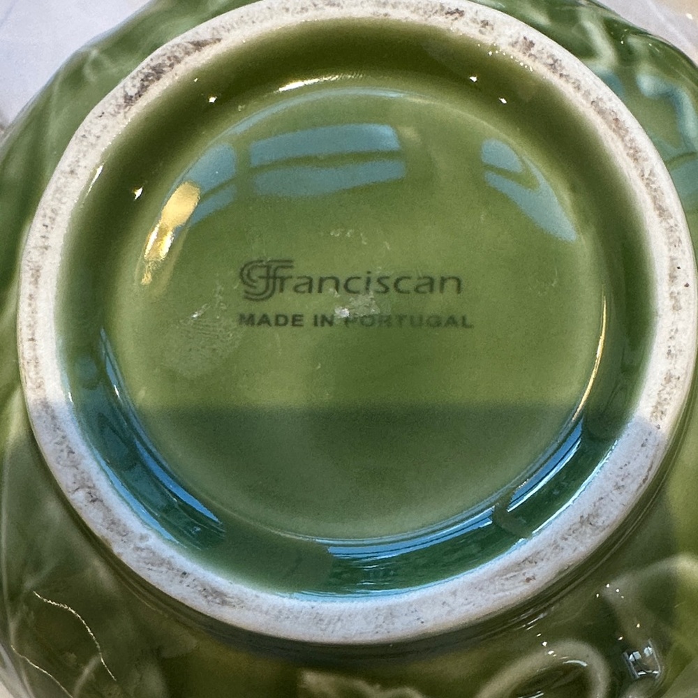 Vintage Franciscan Ivy Embossed Bright Green Teapot Portugal 4 Cups - Picture 16 of 16